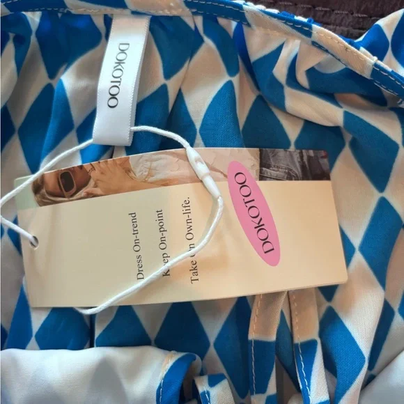 Dokotoo V Neck Bohemian Lined Maxi Dress Size Large NWT - Picture 5 of 6